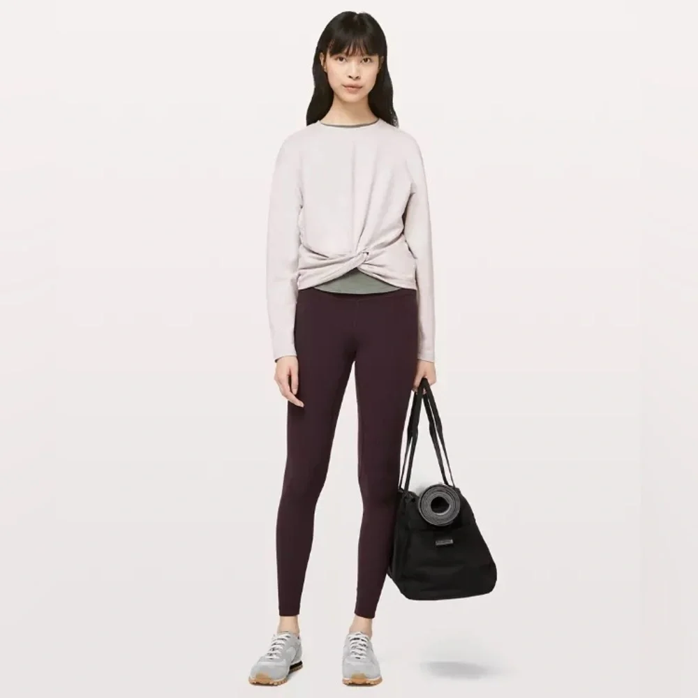 Lululemon gather pale pink pullover sweatshirt comfy soft Long Sleeve 4 twist